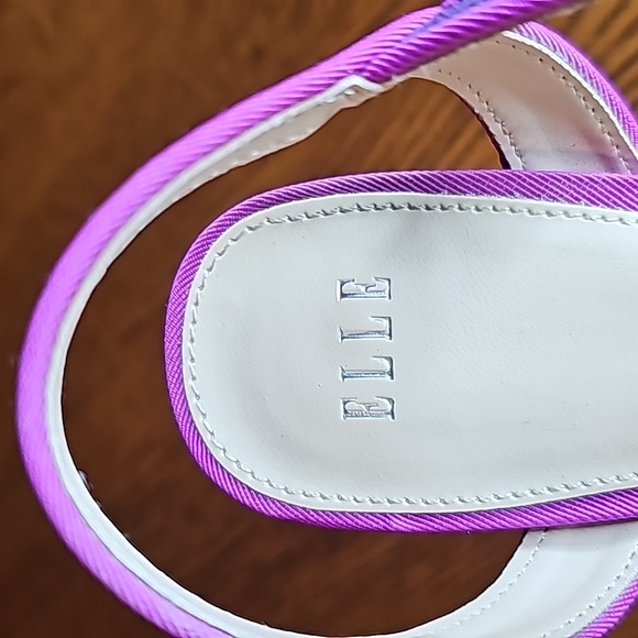 Elle open toe T-strap suede heels - Picture 4 of 8